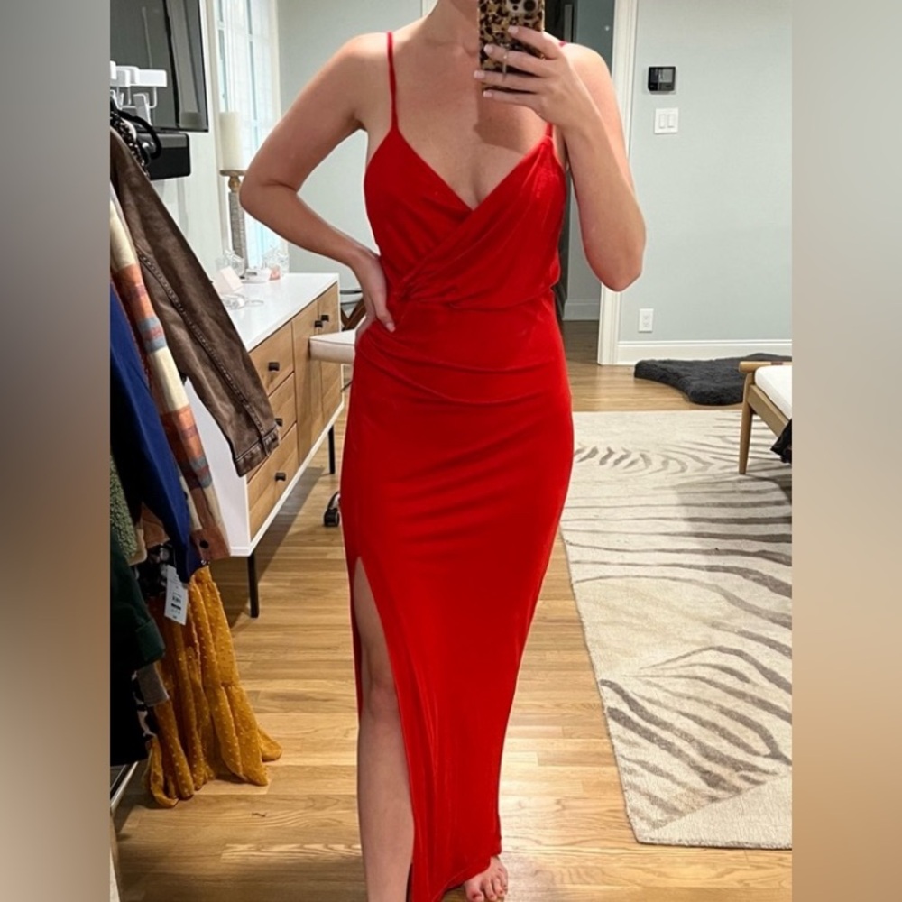 BARBOT RED SLIP DRESS    NWT - Picture 2 of 15